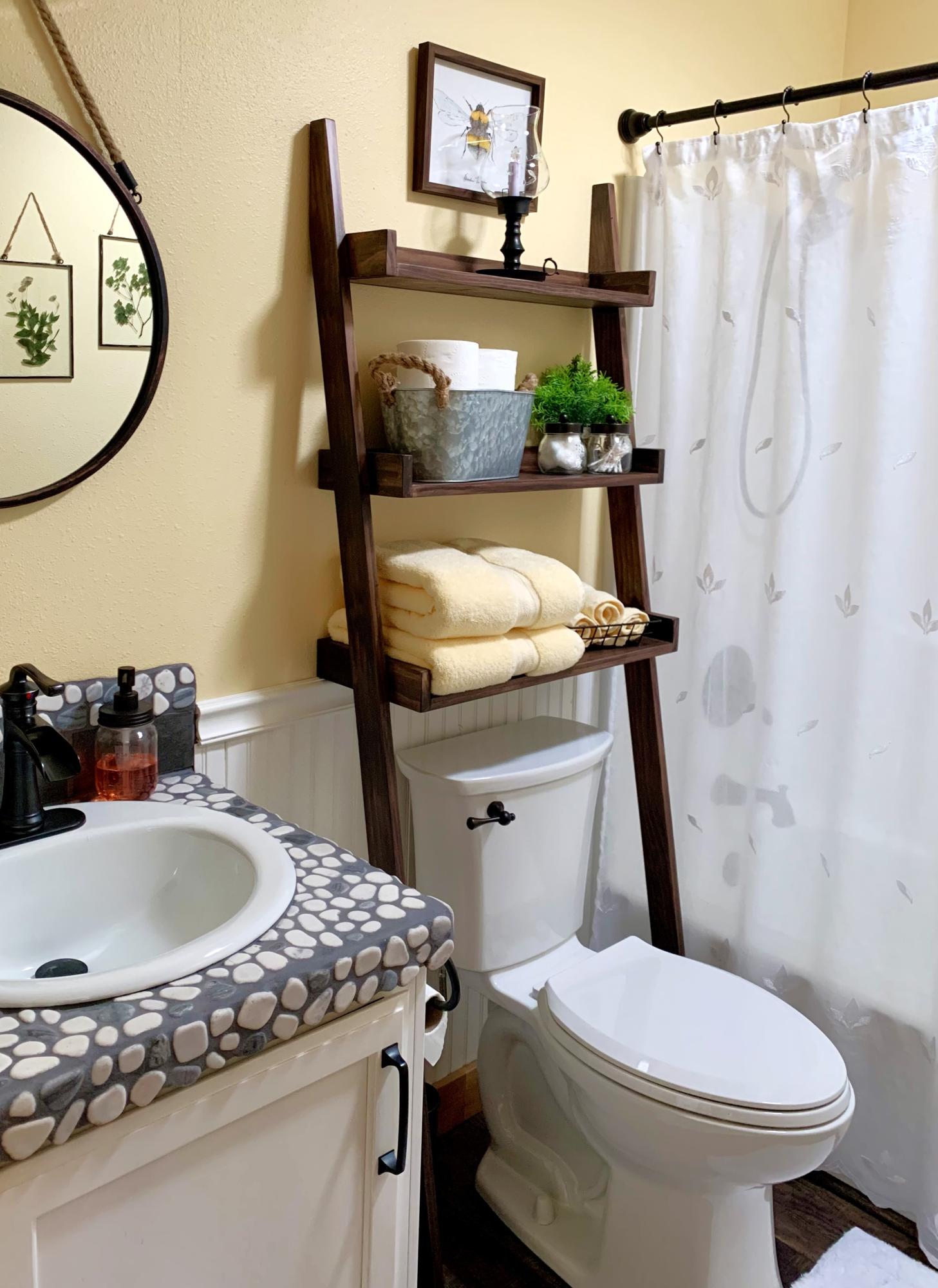 Diy Bathroom Storage Ladder Ana White 0700